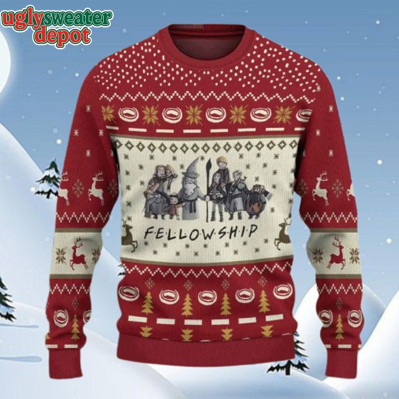 Lord of the Rings Sauron’s Eye Looking the Fellowship Ugly Sweater