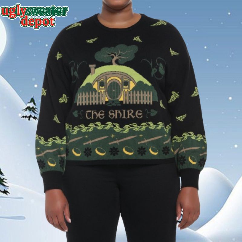The Shire Hobbit House Ugly Christmas Sweater