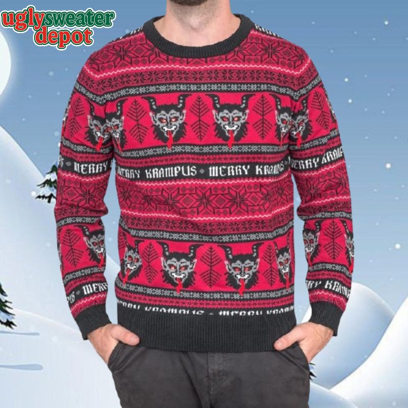 Bad Xmas Merry Krampus Men Ugly Christmas Sweater