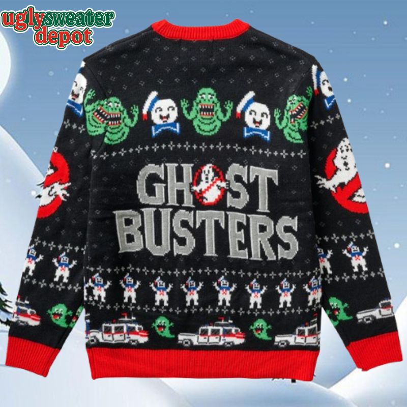 Ghost Busters the Grey Ugly Christmas Sweater