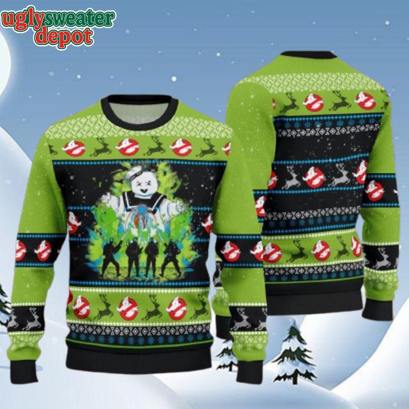 Ghostbusters Tacky Jinglebusters Ugly Christmas Sweater