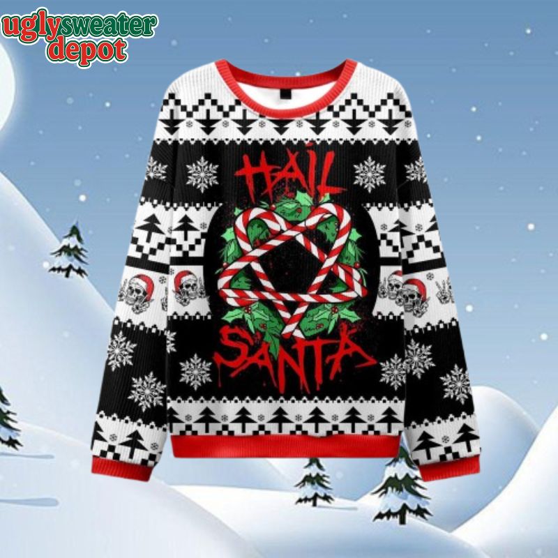 Hail Santa Ugly Christmas Sweater