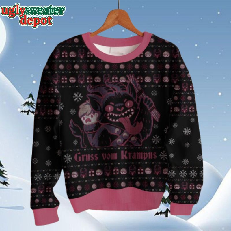Krampus Horror Xmas Ugly Christmas Sweater Gruss Vom Krampus