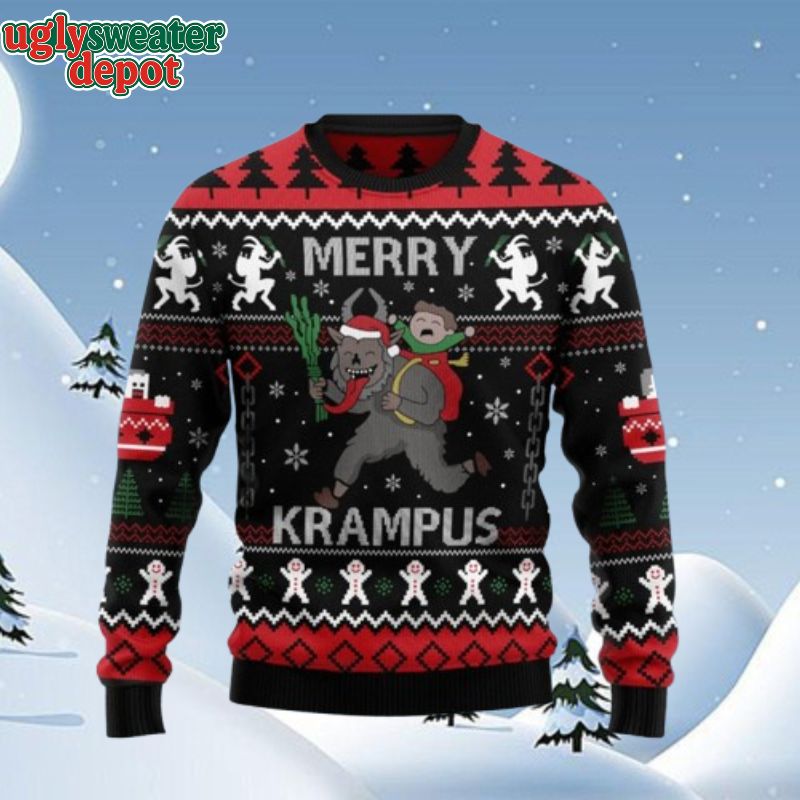 Merry Krampus Ugly Christmas Sweater
