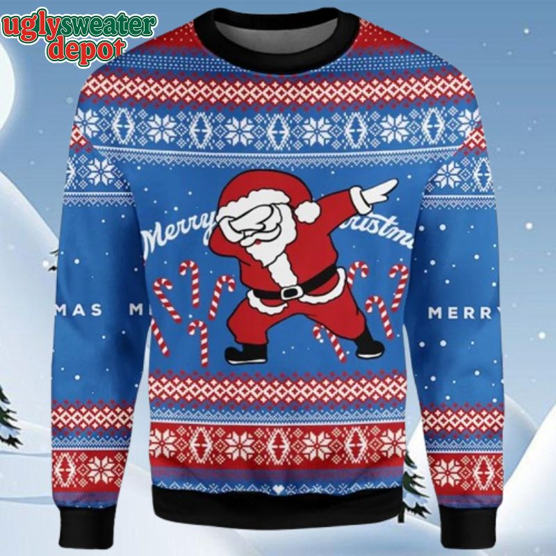 Santa Claus Deer Christmas Ugly Sweater