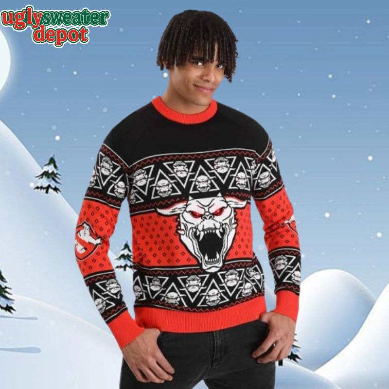 Terror Dog Ghostbusters Men Ugly Christmas Sweater