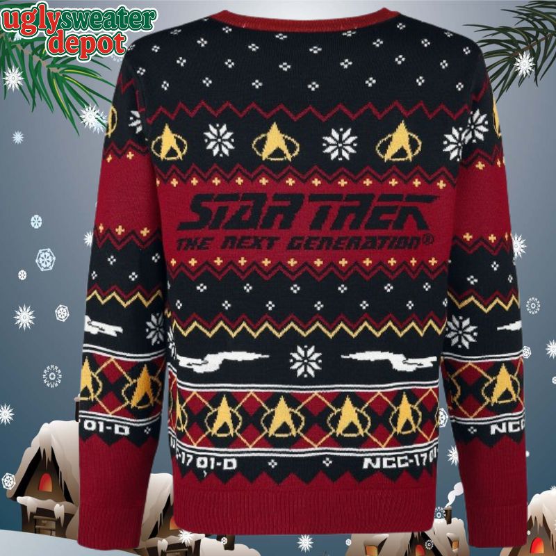 Halls Star Trek The Next Generation Christmas Ugly Christmas Sweater