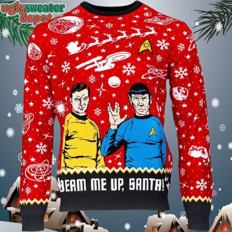 Numskull Star Trek ‘Beam Me Up, Santa’  Ugly Knitted Christmas Sweater
