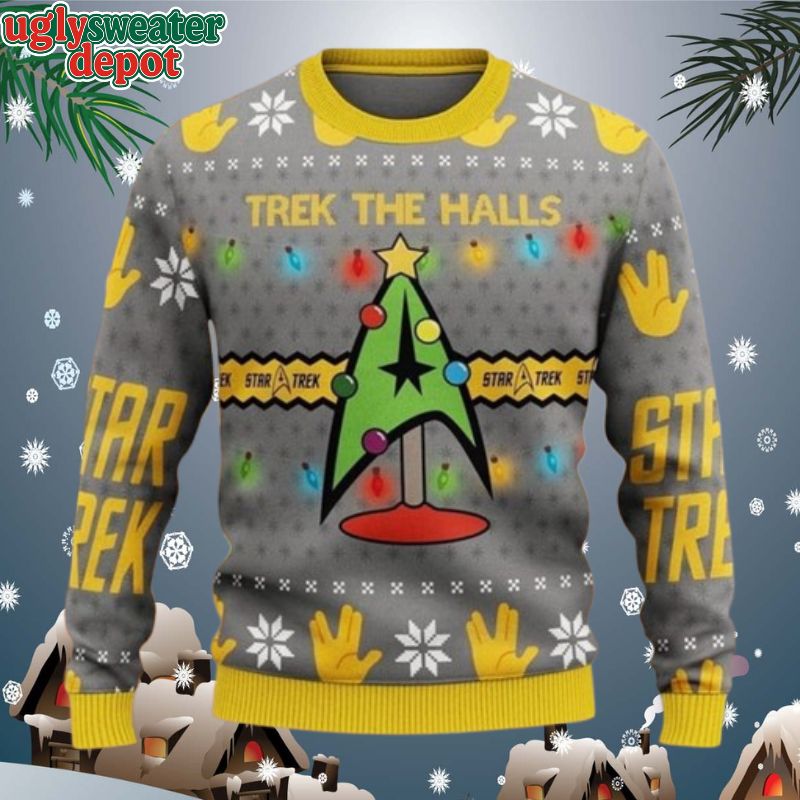 Star Trek V2 The Pine Tree Decoration Holiday Knitted Ugly Christmas Sweater