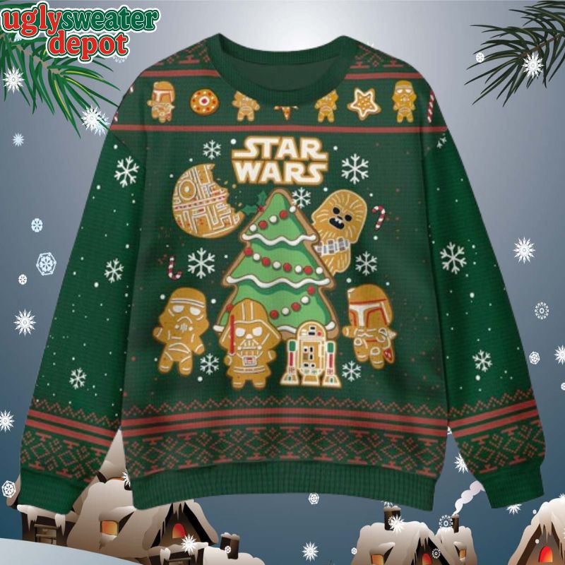 Star Wars Gingerbread Christmas Ugly Sweater