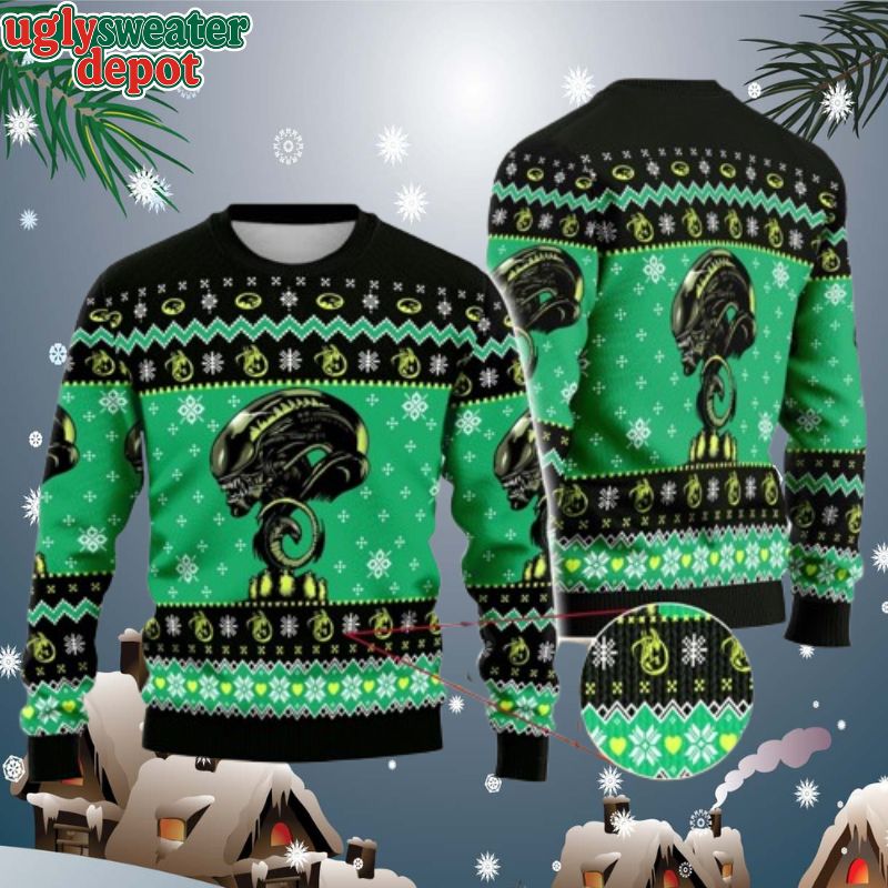 Xenomorph Monster Alien Ugly Christmas Sweater