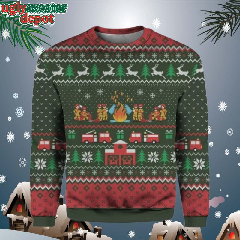 Firefighter Ugly Christmas Sweater