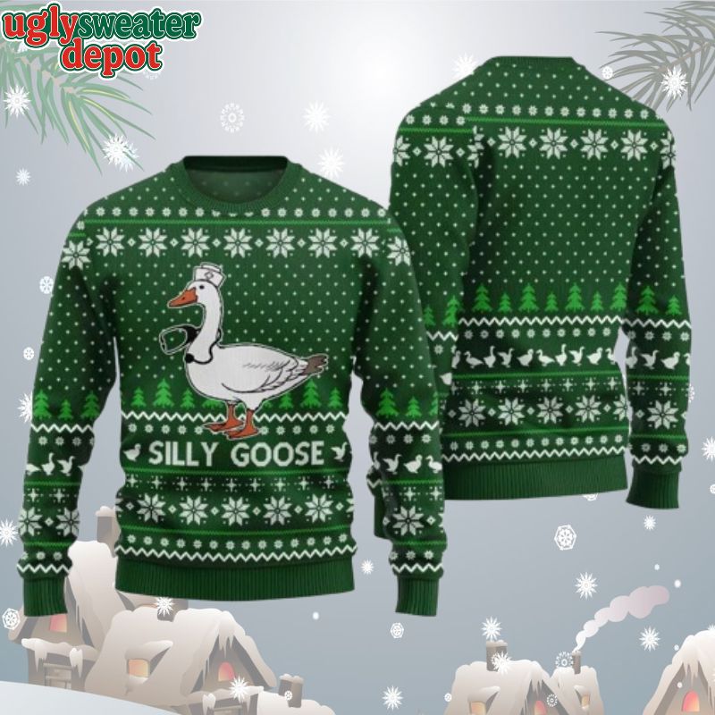 Silly Goose Nurse Cute Ugly Christmas Sweater