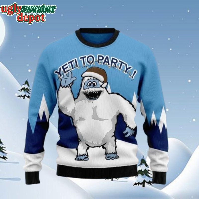 Yeti To Party Bigfoot Ugly Christmas Sweater