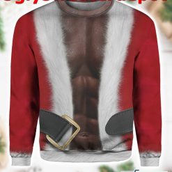 African Black Santa With Muscle Christmas Ugly Sweatshirt