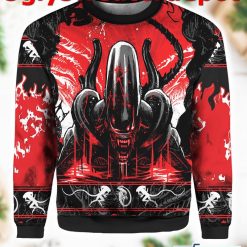 Alien Xenomorph Ugly Christmas Sweater
