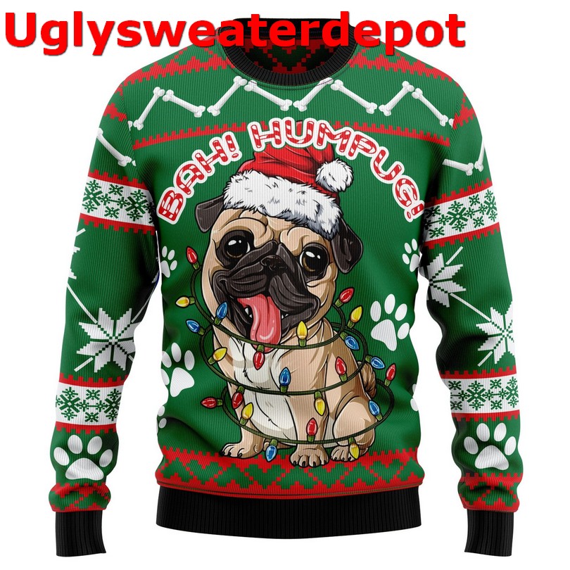 Baseball Pine Tree ugly Christmas sweater