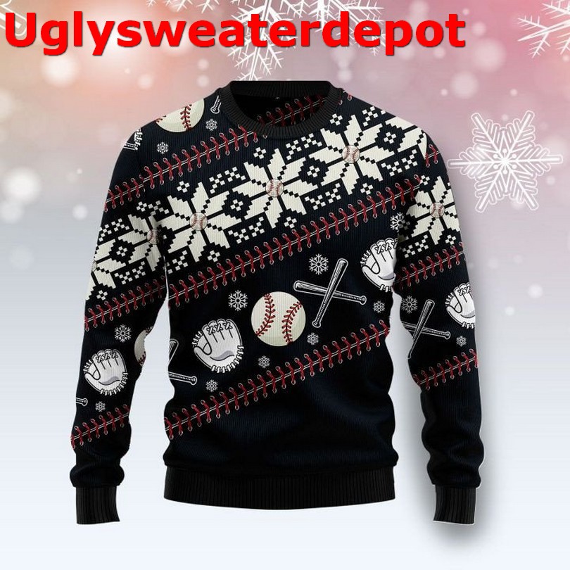 Baseball Jesus Save Christmas Sweater