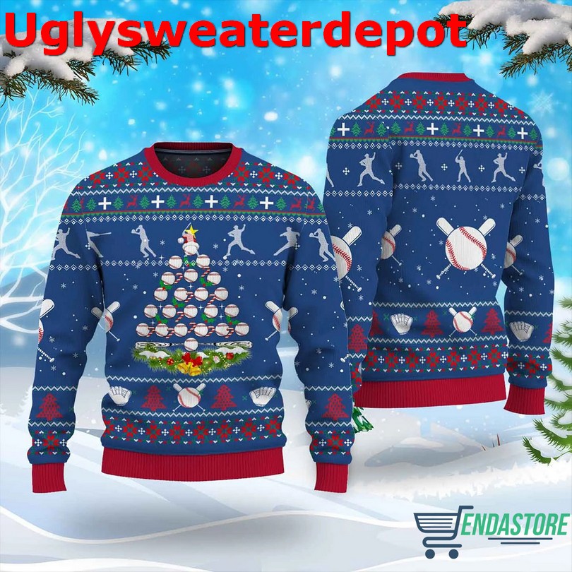 Baseball Lover Ugly Christmas sweater