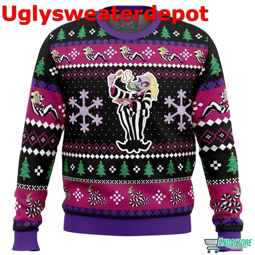 Beetle Juice Christmas sweater