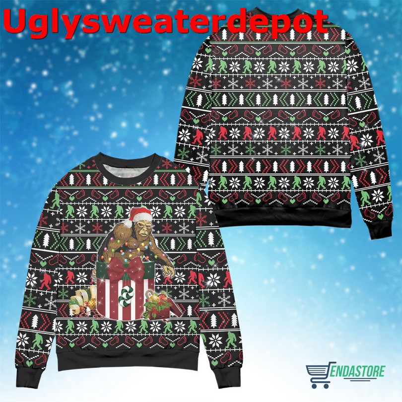 Bigfoot Believe Ugly Christmas Sweater Bigfoot Believe Ugly Christmas Sweater