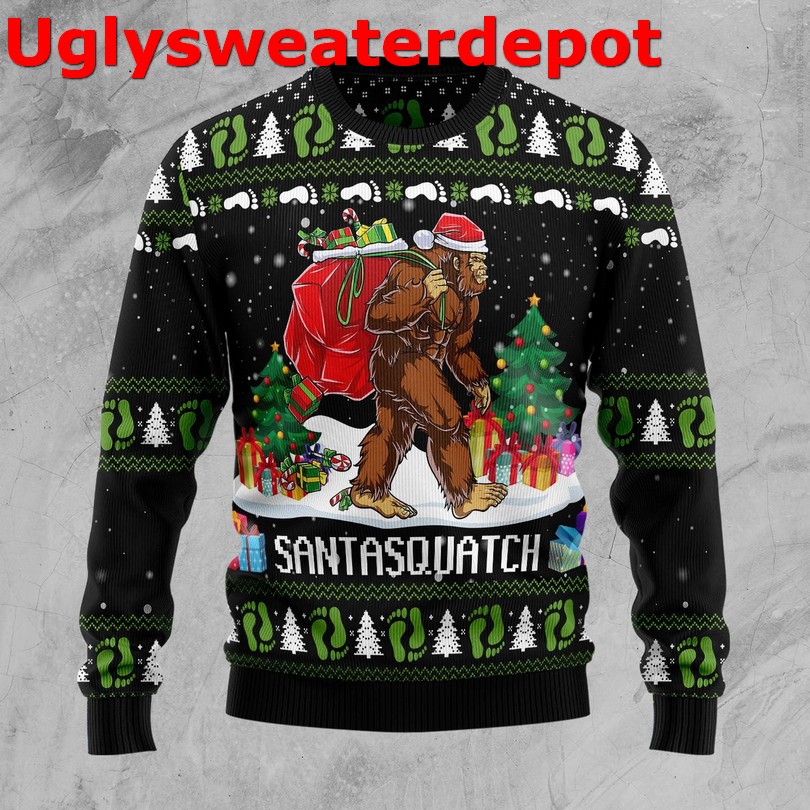 Bigfoot social distance expert more Christmas sweater