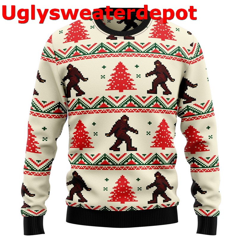 Bigfoot squatchmas Pinetree Christmas sweater Bigfoot squatchmas Pinetree Christmas sweater
