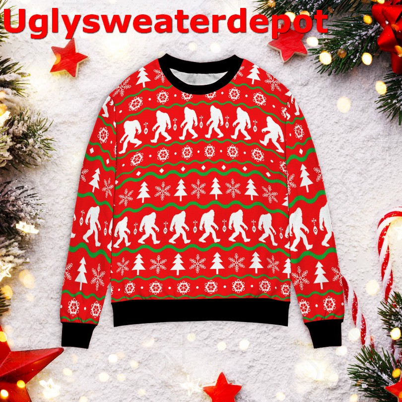 Bigfoot Cute Ugly Christmas sweater