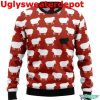 Black cat dashing through the no Christmas sweater