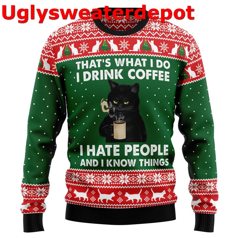 Black Cat Mask Up Witches Halloween Sweater Black Cat Mask Up Witches Halloween Sweater