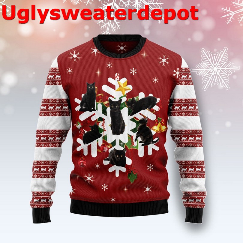 Black Cat Shut The Fucupcakes Ugly Sweater