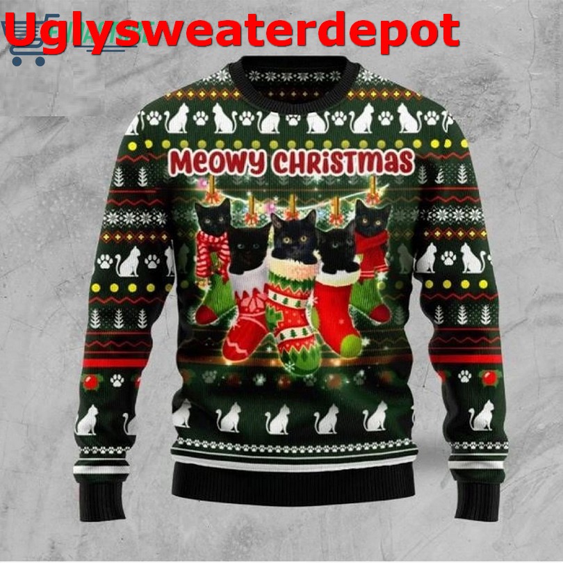 Black cat that’s what i do i drink coffee Christmas sweater