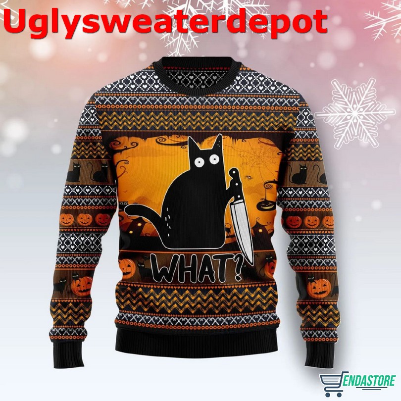 Black Diddy Oil Mens Ugly Christmas Sweater