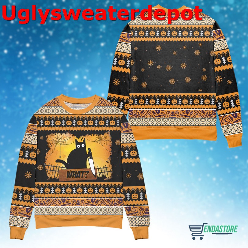 Black Horse Christmas Ugly Sweater
