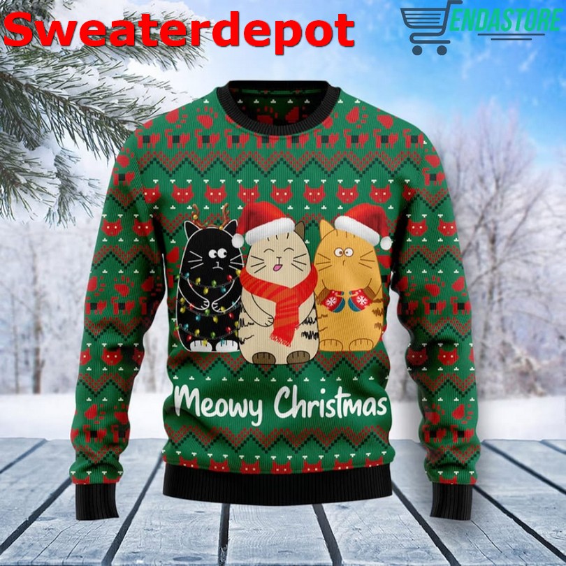 Cat Meowy Ugly Christmas Sweater Cat Meowy Ugly Christmas Sweater