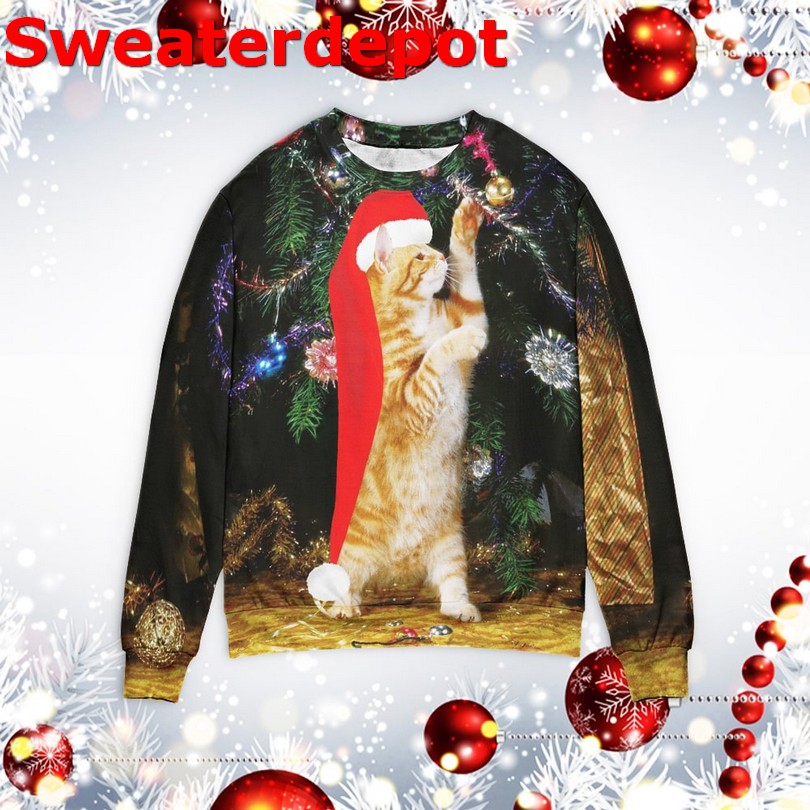 Cat pew pew madafakas Christmas sweater Cat pew pew madafakas Christmas sweater