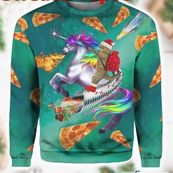 Cat Riding Unicorn Christmas sweater