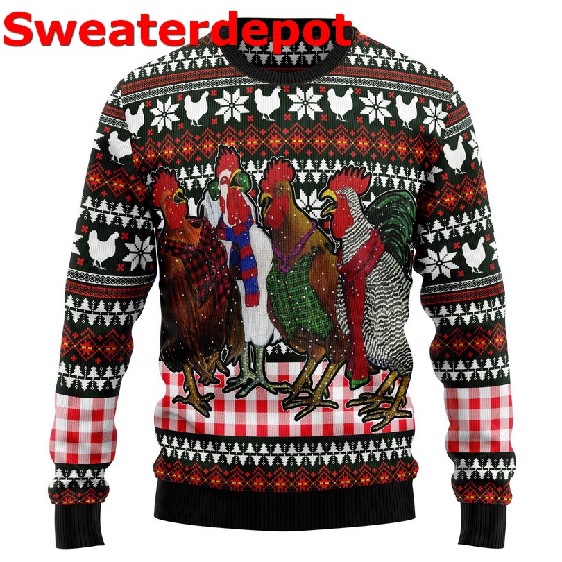 Chicken pot pie three of my favorite things Christmas sweater