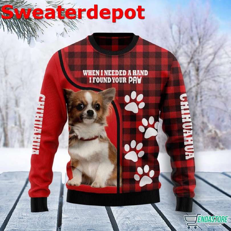 Chihuahua Paw  Ugly Christmas Sweater