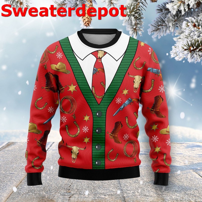 Cow Bell Ring Are You Listening Ugly Christmas Sweater