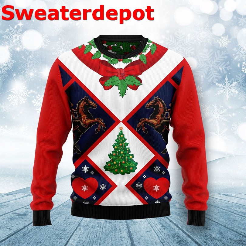 Cowboy cactus Christmas sweater