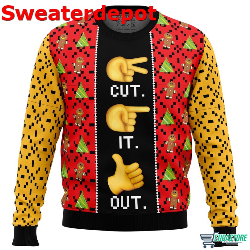 Cut It Out Full House Ugly Christmas Sweater