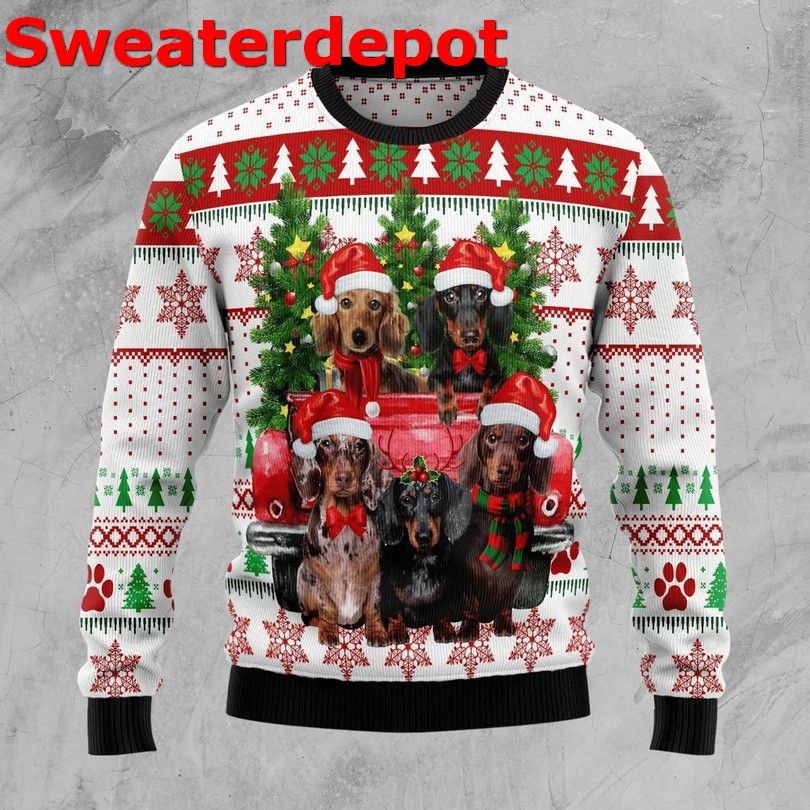 Dachshund ugly Christmas sweater
