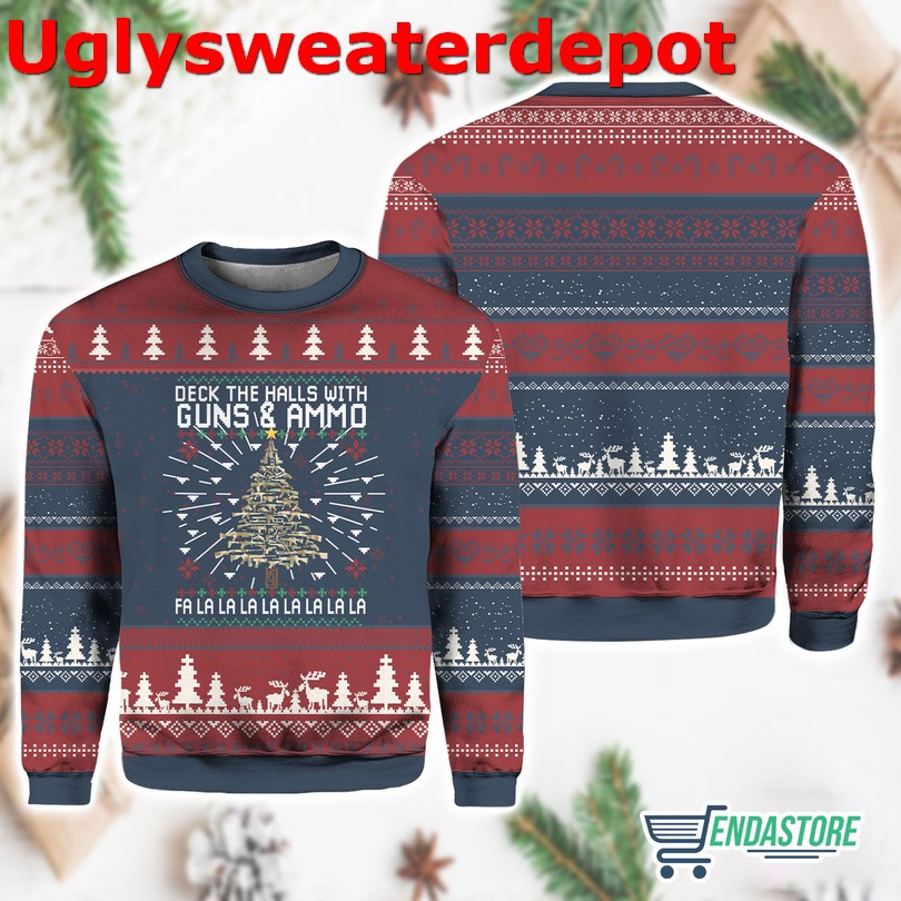 Deck the halls with skulls and bodies falalala valhalla Christmas sweater