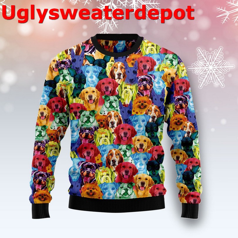 Dog Christmas snowflake Christmas sweater