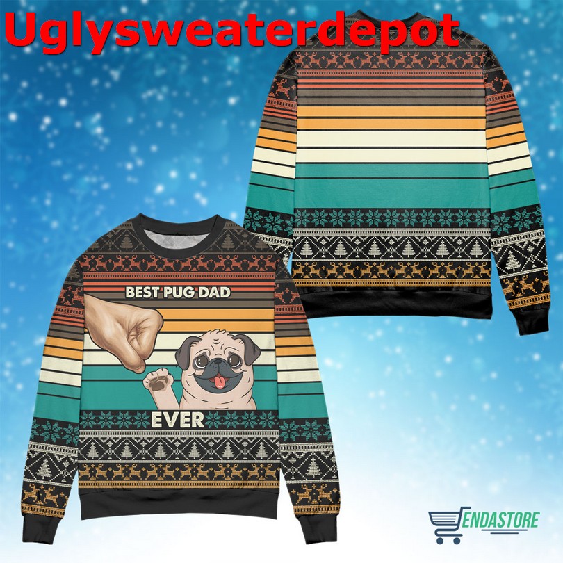 Dog pawprint Christmas sweater