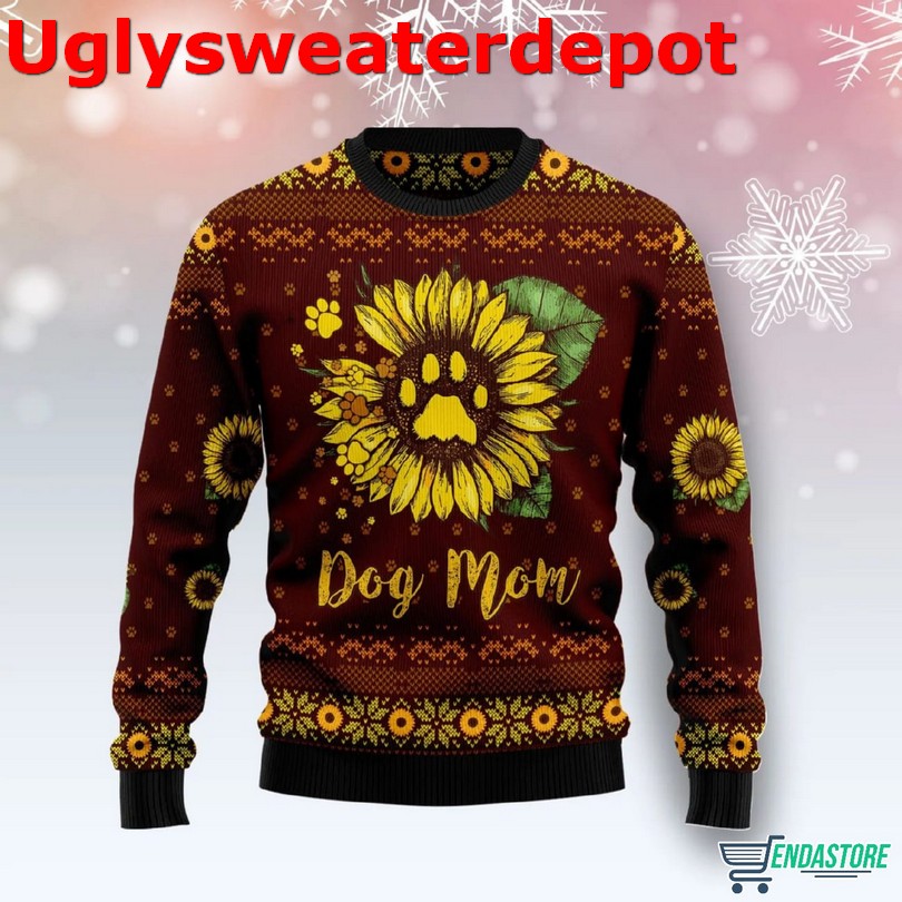 Dog mom Sunflower Christmas sweater