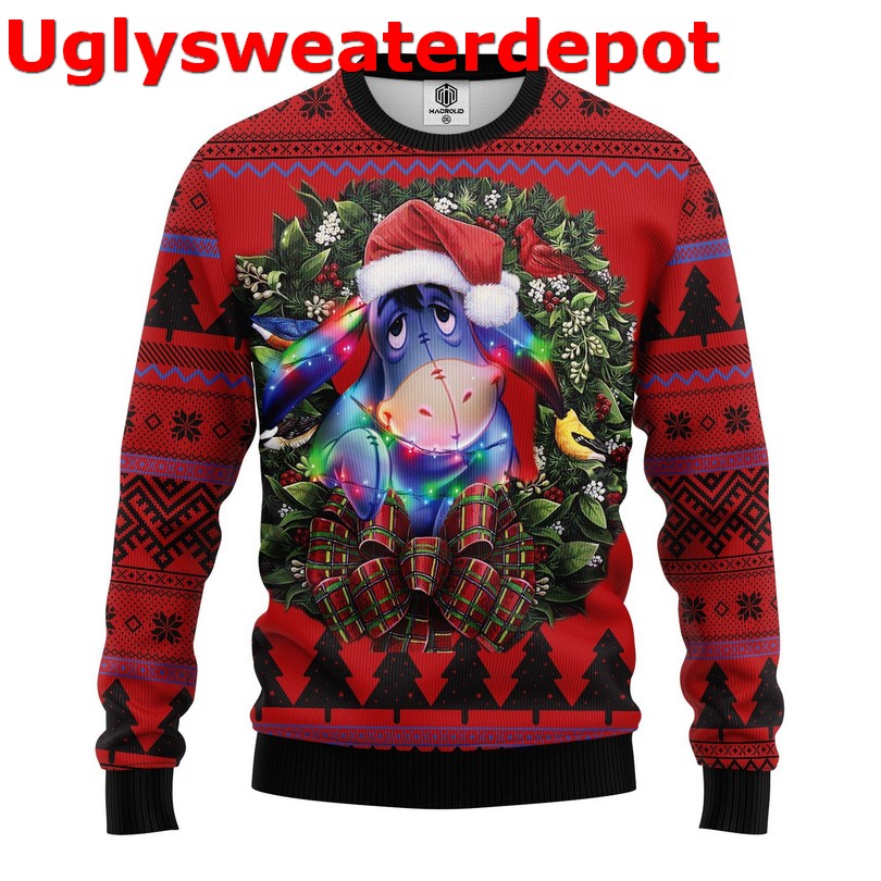Dolphin Riding The Waves With Santa Ugly Christmas Sweater