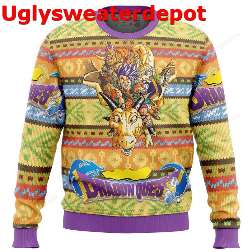 Dragon Color Ugly Christmas Sweater