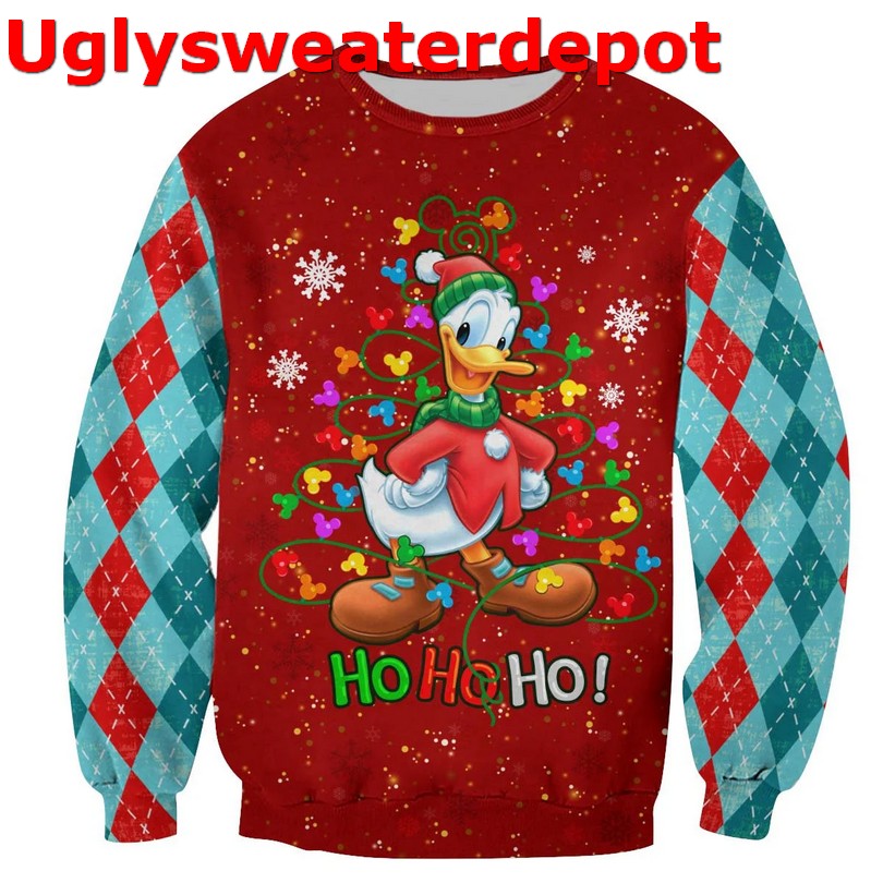 Duck pattern Christmas sweater